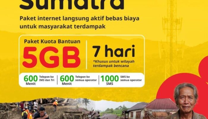 Indosat Berikan Paket Khusus Bencana Bagi Pelanggan Terdampak di Aceh, Sumut, dan Sumbar
