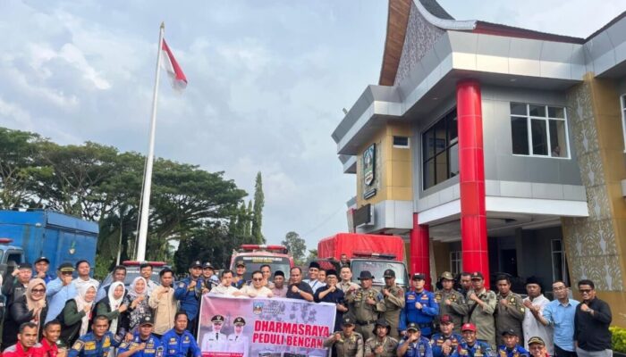55 Relawan Dharmasraya Peduli Bencana Dilepas Sekda, Siap Bantu Pemulihan Pascabencana di Sumbar