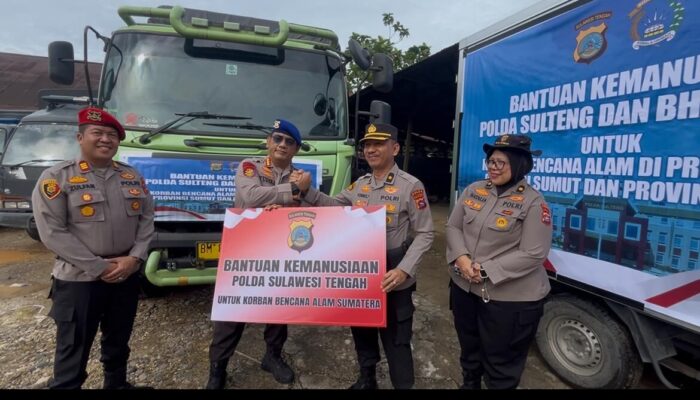 Polda Sulteng Kirim Bantuan Kemanusiaan untuk Korban Bencana Sumbar