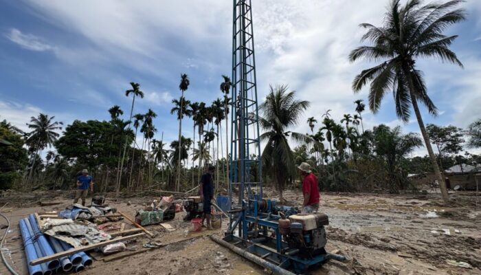 Pemerintah Buat Sumur Bor untuk Pemenuhan Air Bersih di Langkahan