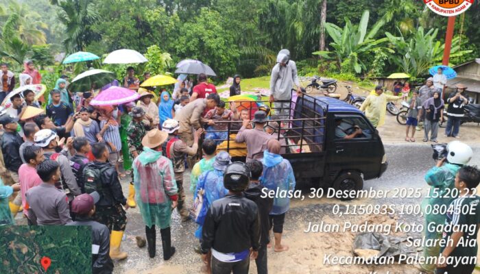 Banjir dan Longsor Terjang Salareh Aia, Tiga Warga Sempat Tertimbun