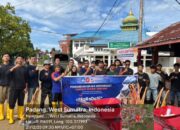 PNP Hadir di Tengah Warga Tabiang Banda Gadang, Salurkan Bantuan dan Gelar Gotong Royong Pascabanjir