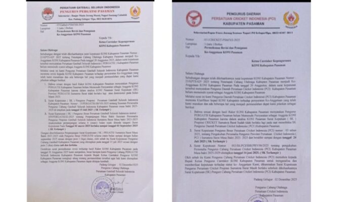 Keputusan KONI Pasaman Dipertanyakan: Dua Cabor Minta Revisi Karena Penilaian Dinilai Keliru
