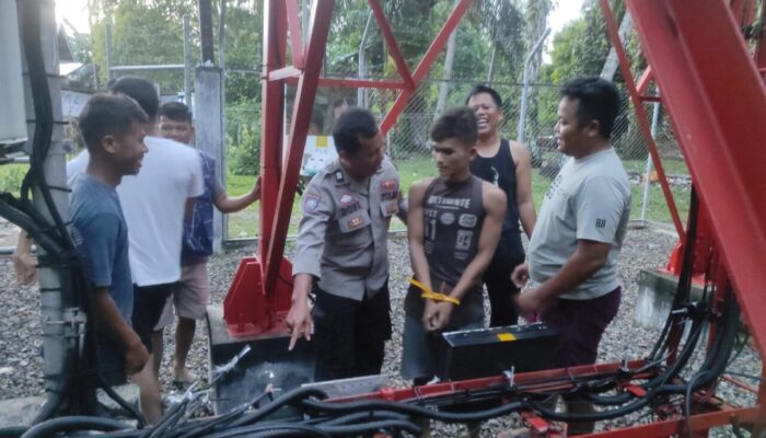 Kepergok Potong Kabel Tower, Seorang Pemuda di Linggo Sari Baganti Diamankan Polisi