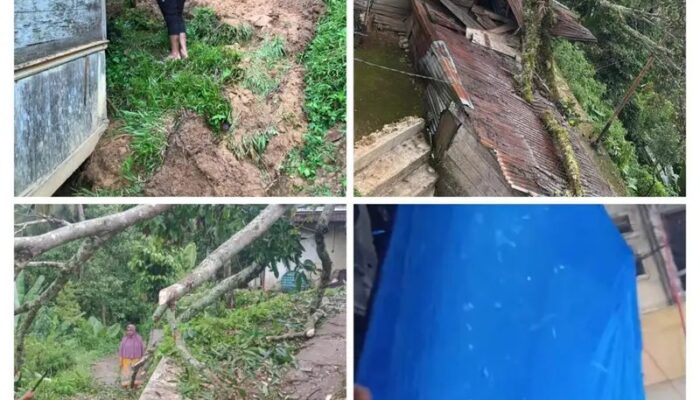 Hujan Deras Disertai Turunnya Butiran Es Terjadi di Sawahlunto