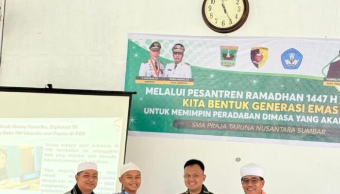 Dandim 0308/Pariaman Berikan Motivasi kepada 200 Taruna/i SMA Praja Nusantara Sumbar