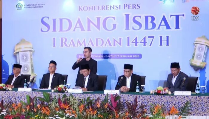 Hasil Sidang Isbat: 1 Ramadan 1447 H Jatuh Kamis 19 Februari 2026