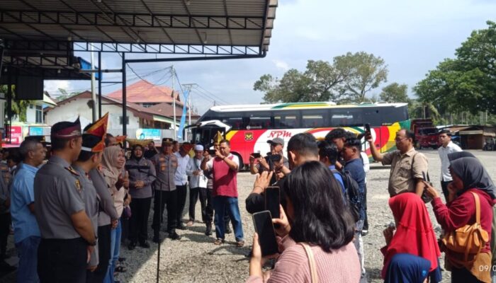 Kedatangan 200 Lebih Perantau Minang yang Pulang Basamo, Disambut Meriah di Dharmasraya