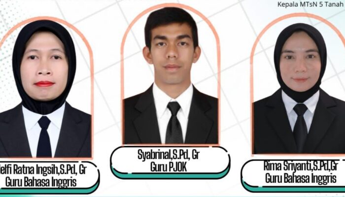 Tiga Guru MTsN 5 Tanah Datar Lulus PPG
