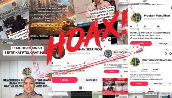 Kementerian ATR/BPN Tegaskan tidak ada Program Pemutihan Sertifikat Tanah