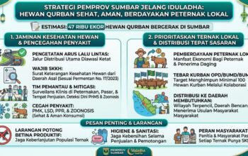 Pemprov Sumbar Siapkan Strategi Jelang Iduladha, Perketat Pengawasan dan Distribusi Hewan Kurban