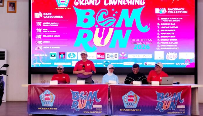 Target 10.000 Peserta, Wawako Lepas Runners dan BOM Run 2026 Resmi Diluncurkan di Youth Centre Padang