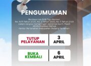 Pelayanan Kantor Pertanahan Tutup Sementara dalam Rangka Peringatan Jumat Agung