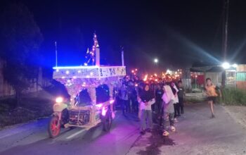 Lautan Obor Terangi Malam Takbiran di Korong Tarok, Antusias Warga Membludak di Pawai Iduladha 1447 H