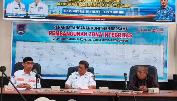 Dinas Koperasi dan UKM Payakumbuh Canangkan Zona Integritas Menuju WBK dan WBBM