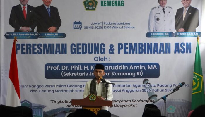 Sekjen Resmikan Gedung Baru, Kemenag Padang Panjang Siap Tingkatkan Layanan