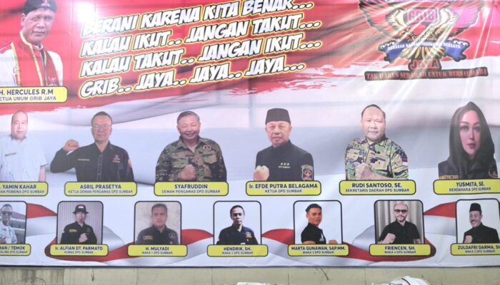 Efde Putra Balagama Resmi Pimpin DPD GRIB Jaya Sumbar