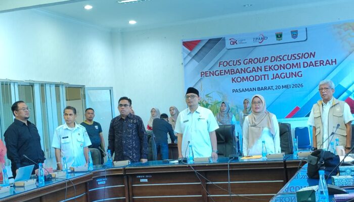 Pemkab Pasbar Dorong Penguatan Sektor Jagung Lewat FGD Ekonomi Daerah
