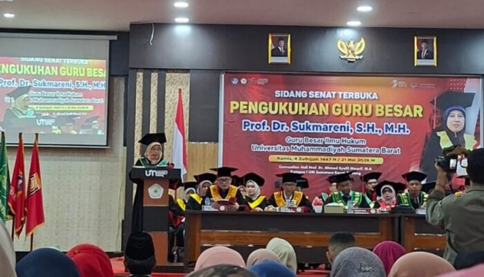 SAH! Prof. Sukmareni Resmi Jadi Guru Besar Ilmu Hukum UM Sumatra Barat,Soroti Transisi Hukum Pidana Nasional