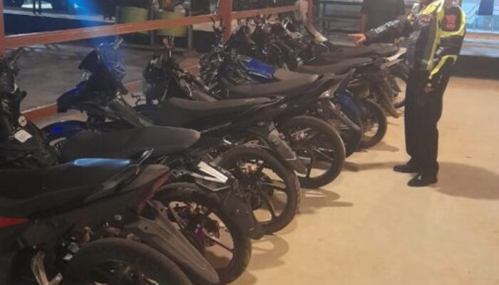 Tujuh Sepeda Motor Tanpa Nopol Diamankan dalam Patroli KRYD di Sungai Rumbai