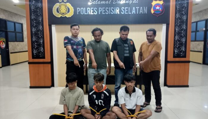 Kurang dari 12 Jam, Tiga Pemuda di Pessel Diciduk Kasus Sabu dan Ganja