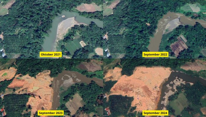 Walhi Rilis Citra Satelit Tambang Ilegal Sijunjung : Kerusakan Bertambah Parah dari Tahun ke Tahun
