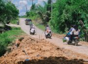 Jalan Amblas di Nagari Kurnia Selatan, Dinas PUPR Dharmasraya Pasang 9 Unit Box Culvert