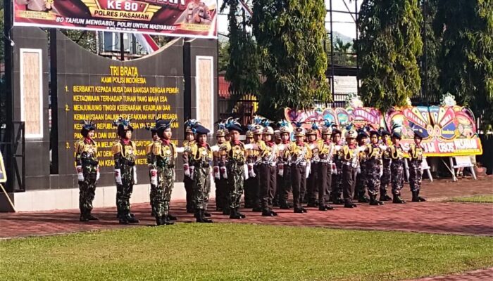Pocil Polres Pasaman dari SDN 05 Pauh Tampil Membanggakan pada HUT Bhayangkara ke-80
