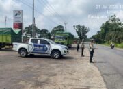 Satlantas Polres Dharmasraya Patroli ke SPBU Guna Pastikan Tidak Ada Kemacetan