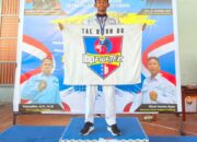 Khalid Deyan Akmal Siswa MTsN 6 Padang Raih Medali Emas Taekwondo