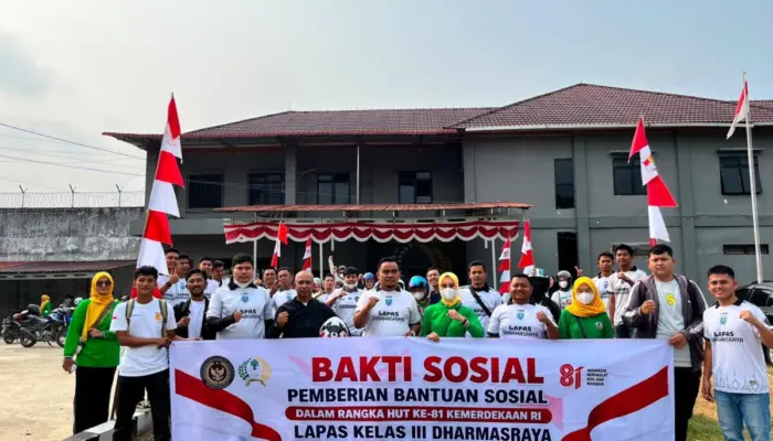 Lapas Kelas III Dharmasraya Gelar Touring dan Bakti Sosial, Berbagi Sembako ke Panti Asuhan Fastabiqul Khairat