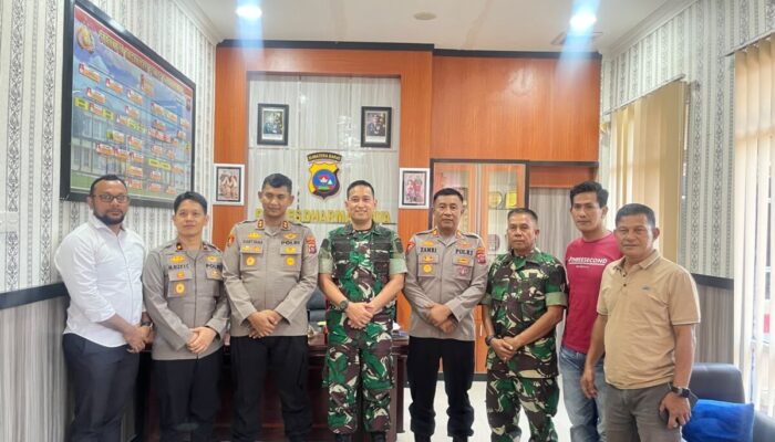Kapolres Dharmasraya Sambut Kunjungan Silaturahmi Dandim 0310/SSD