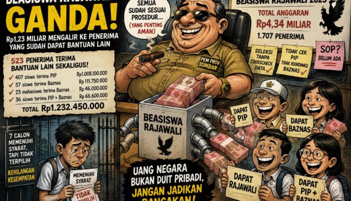 Audit BPK Bongkar Janggal Beasiswa Rajawali Sumbar: Rp1,23 Miliar Mengalir ke Penerima yang Sudah Dapat Bantuan Lain