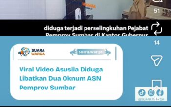 Video Mesra Diduga ASN Pemprov Sumbar Viral, Terekam di Bawah Foto Wagub Vasko