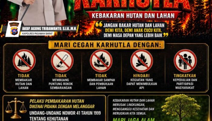 Kapolres Pasaman Barat Berikan Imbauan dalam Pencegahan dan Antisipasi Karhutla
