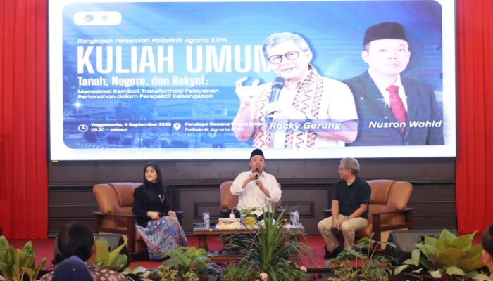 Isi Kuliah Umum di Politeknik Agraria STPN, Rocky Gerung ingin Taruna Pahami Tiga Konsep Pemaknaan Pengelolaan Tanah