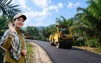 Pengaspalan Jalan Pulau Punjung Lubuk Bulang Perkuat Akses Alternatif Menuju Timpeh