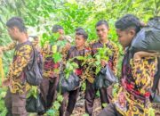 Pramuka MAN 1 Pasaman Ikut Tanam Pohon di Hulu Sungai Pingariang, Wujud Kepedulian Terhadap Lingkungan