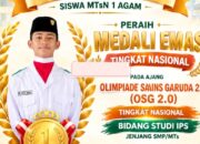 Gemilang di Tingkat Nasional, Siswa MTsN 1 Agam M. Daffa Akmal Raih Medali Emas OSG 2.0