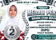Siswi MTsN 1 Agam Raih Medali Perak Nasional KIPS 2026, Nurul Asyifa Harumkan Nama Madrasah