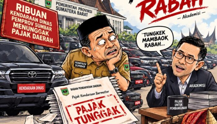 Ribuan Kendaraan Dinas Pemprov Sumbar Ternyata Nunggak Pajak, Pakar Ekonomi: Tungkek Bana Nan Mambaok Rabah