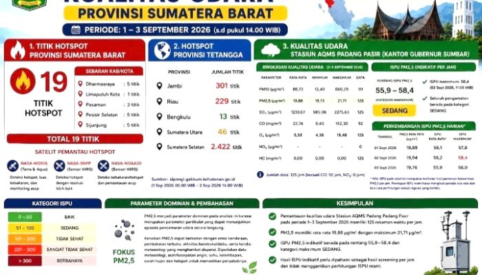 Kasus ISPA di Kota Padang Meningkat Tajam, Gubernur Sumbar Ajak Provinsi Tetangga Perkuat Koordinasi Penanganan Karhutla