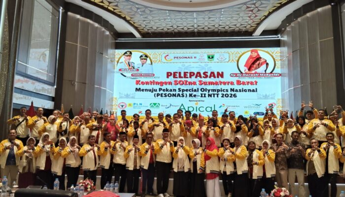 Berkat Dukungan Penuh Sponsor, 40 Atlet SOIna Sumbar Berangkat ke PESONAS II NTT